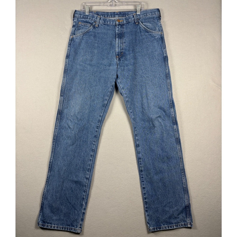 VTG Round House Carpenter Jeans Made in USA 38x34 Blue Denim Workwear Lot 105